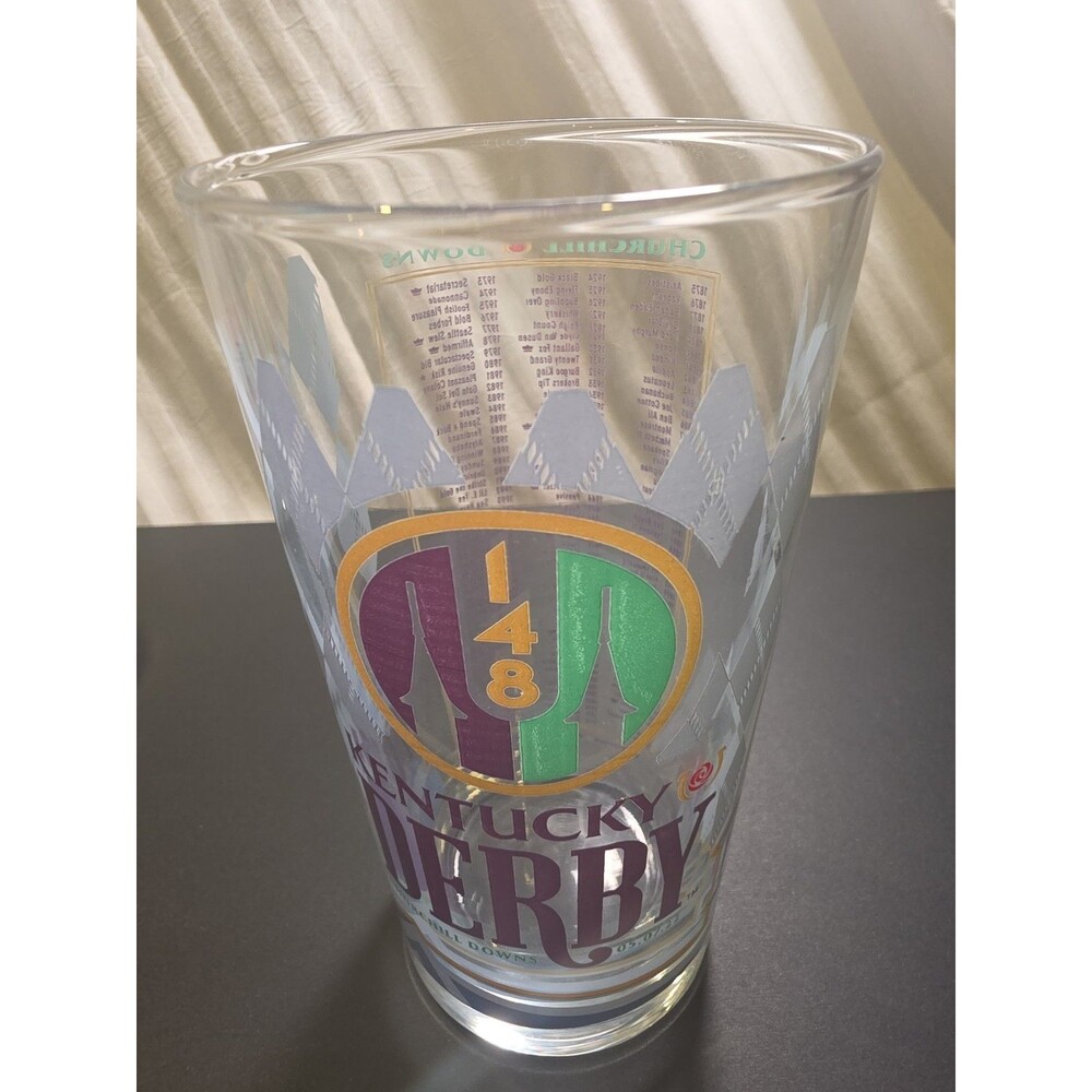 Kentucky Derby 1984 110th Running Mint Julep Glass Churchill Downs Horse Racing